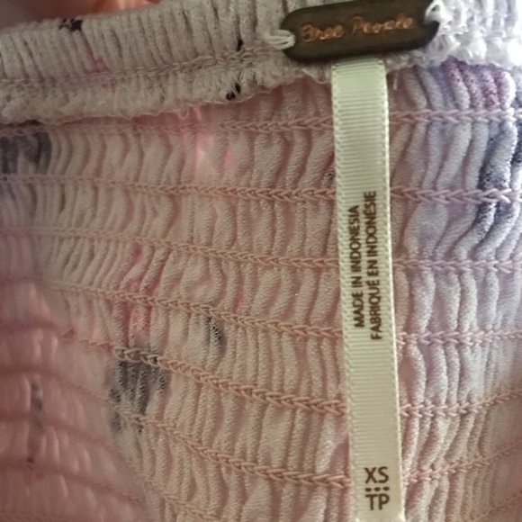 Free People Tunic Top Off Shoulder Cloud Berry XS - Picture 10 of 14